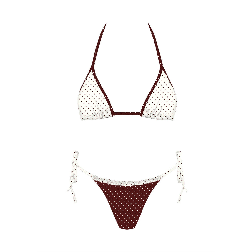 Tea Party Bikini Set: REDDOT / S-M-L(3-2-1)